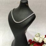گردنبند تنیسی نقره ای|1026